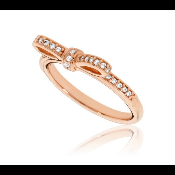 Pandora Jewelry - Pandora Sparkling Bow Ring 14k Rose Gold Size 7